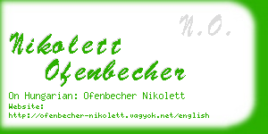 nikolett ofenbecher business card